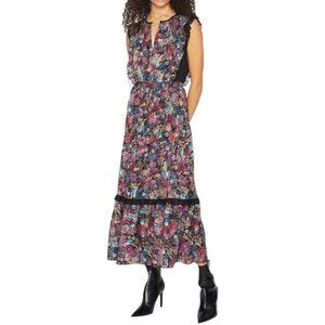 Club Monaco Garden Floral Dress - Winter Berry/Purple
